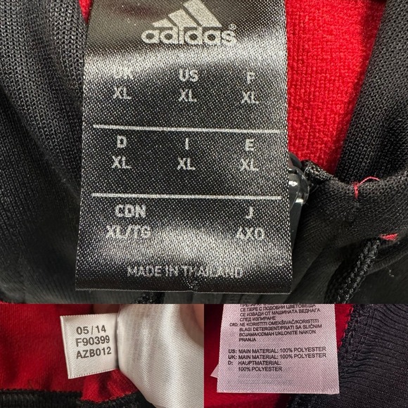 Miami Heat Adidas 2014 Full Zip Men's Size XL Warm Up Jacket Black Red VGUC - Picture 10 of 10